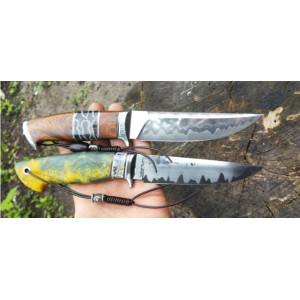 МИСЛИВЕЦЬ авторський ніж ручної роботи ALEXKNIFEMAKER, сталь К110 в обладках 95x18, 62 HRC. Photo 3